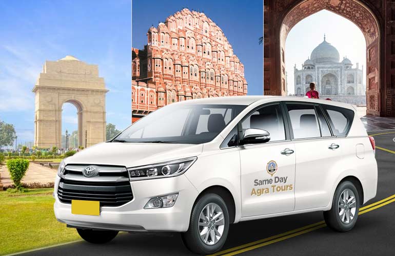 Delhi to Jaipur via Agra One Way Taxi